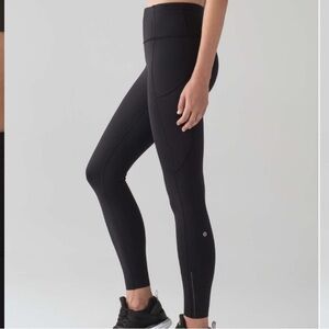 Lululemon Fast & Free 7/8 Reflective Tight II *Nulux 25" in Black